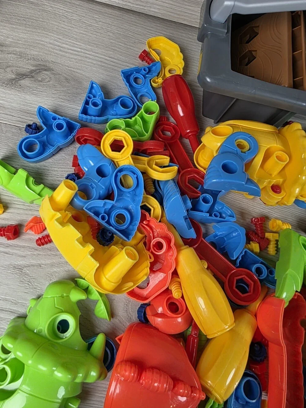 Fisher Price Build & Play Dino Tool Set Parts Lot Drill Toolbox T-Rex SU15